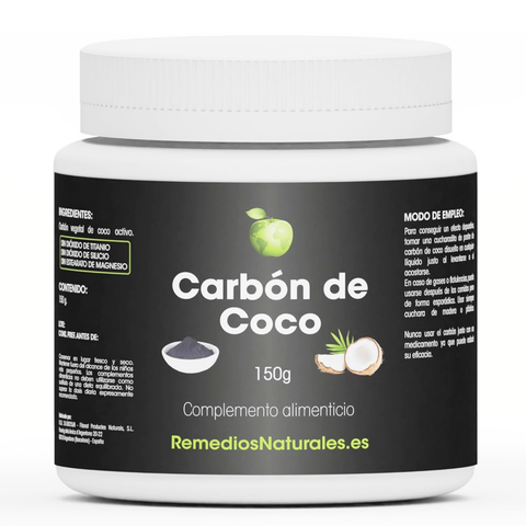 Carbón Vegetal de Coco - Polvo 150 gr.