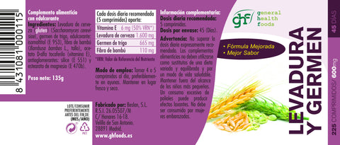 Levadura y Germen 600mg