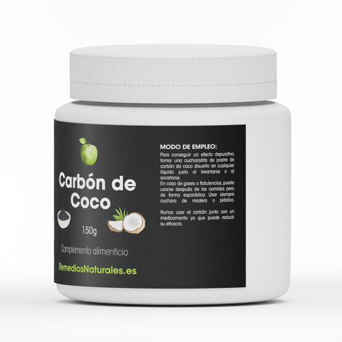 Carbón Vegetal de Coco - Polvo 150 gr.