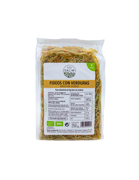 Fideos con verduras 250gr