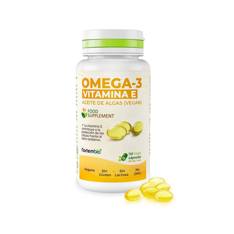 Omega-3 y Vitamina E con Algas 110 cápsulas 200mg NortemBio